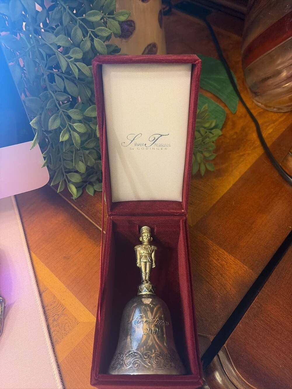 Silver Treasures by Godinger 2001 Christmas Nutcracker Soldier Silverplate Bell